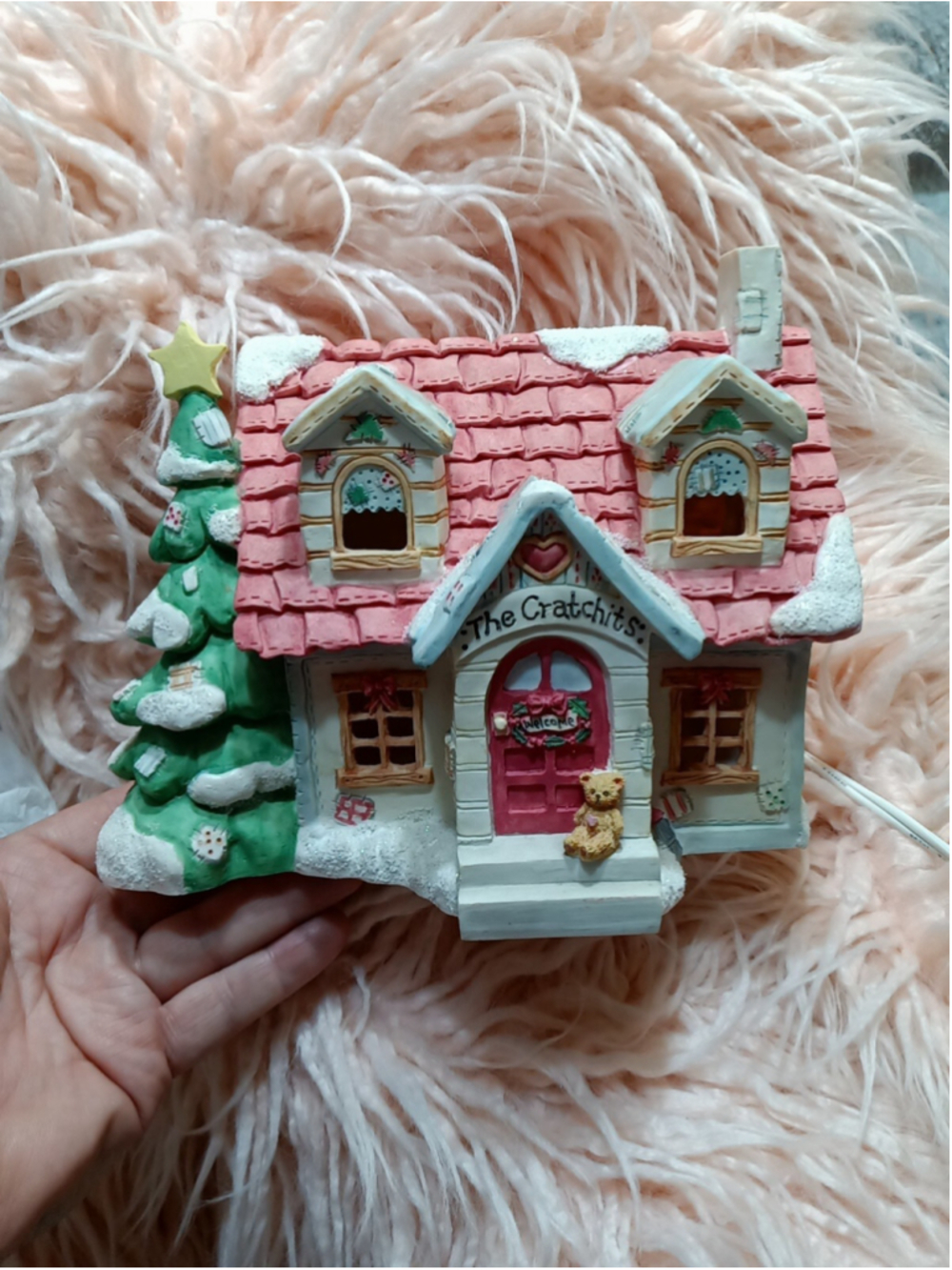 Cherished Teddies A Christmas Carol The Cratchit's House Lights Up 1994 Holiday